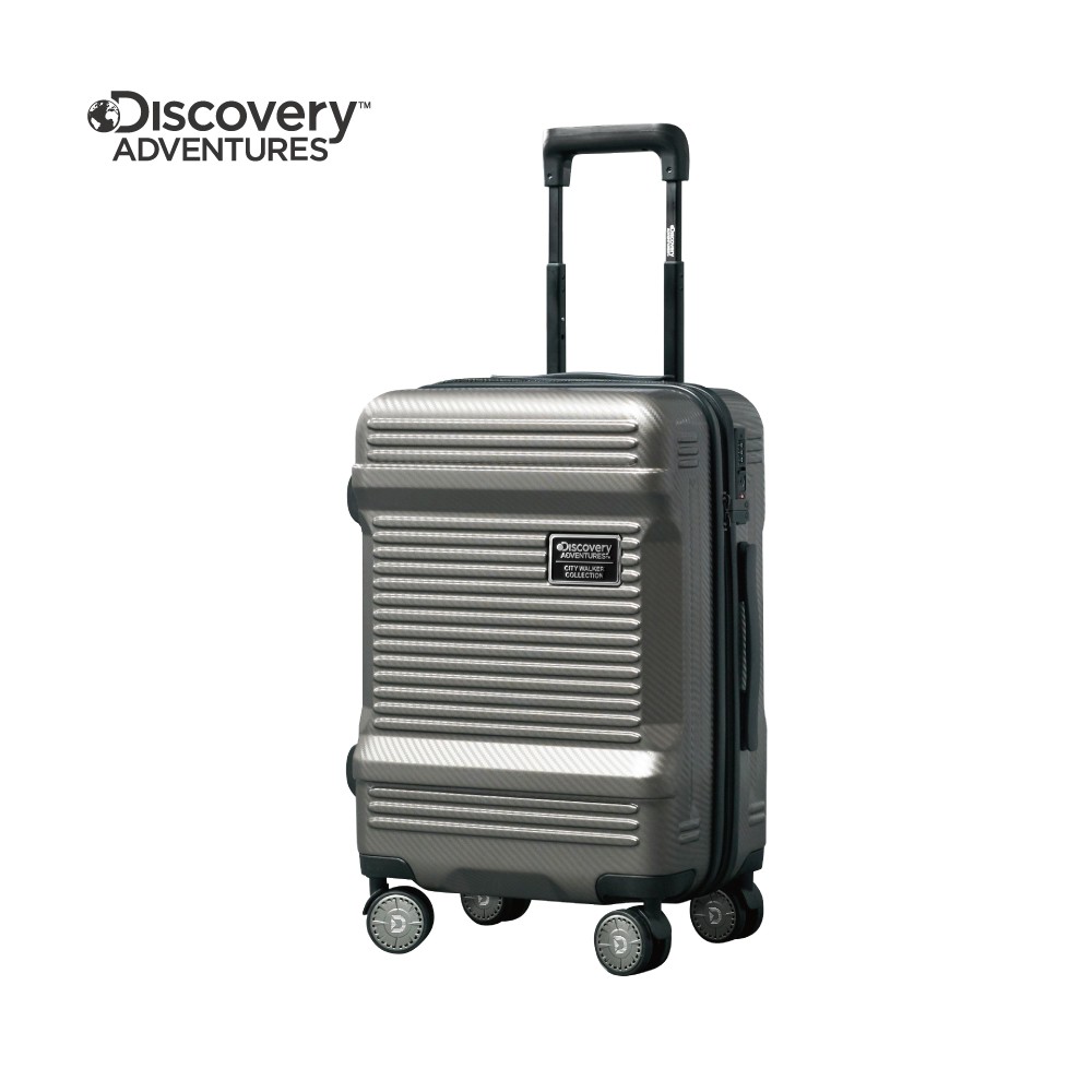 【Discovery Adventures】運動款工具箱20吋拉鍊行李箱-灰色 旅行箱 德國拜耳PC 雙層防爆拉鍊