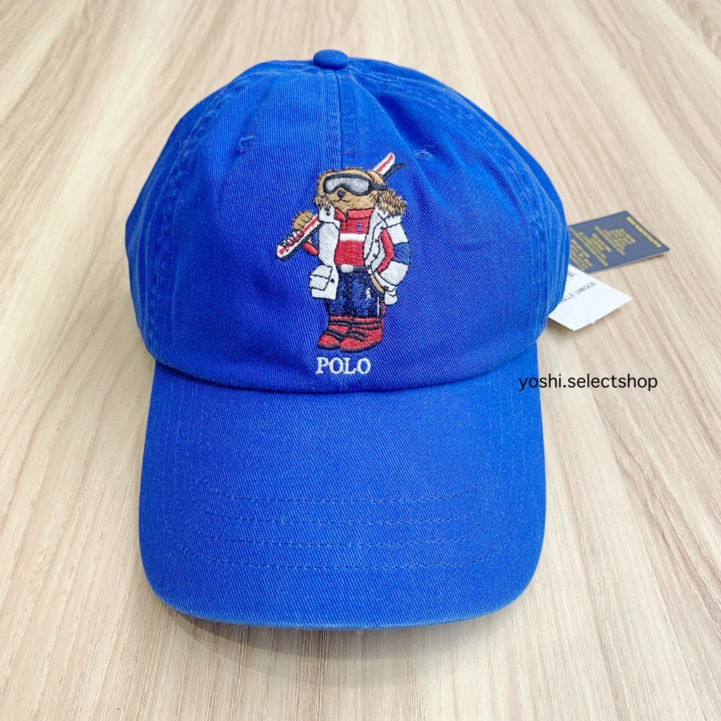 【全新開幕免運】現貨 Polo Ralph Lauren 小熊 滑雪 熊熊 刺繡LOGO 老帽 棒球帽 寶藍色