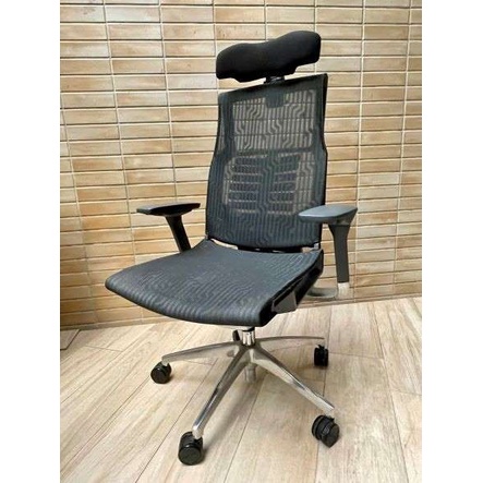 (二手)黑色科技感電路紋 透氣網布 豪華版 人體工學椅 電腦椅 辦公椅