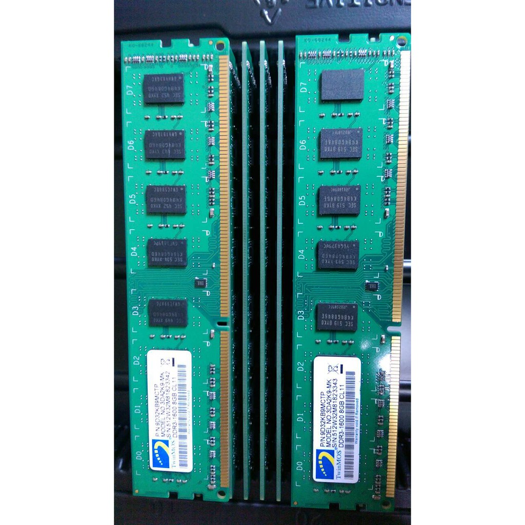 【賣可小舖】勤茂全新 DDR3-1600 8G 原廠顆粒 桌上型記憶體雙面 (同批 - 連號)