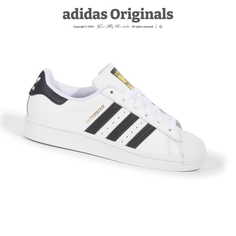 二手adidas originals superstar 經典金標 小白鞋 貝殼鞋 黑白/38