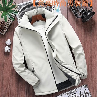 【臺灣現貨】L~5XL主推款加絨連帽棉衣外套男 冬季加厚保曖棉服外套 男生棉質外套 潮流連帽外套【亮亮時尚男】