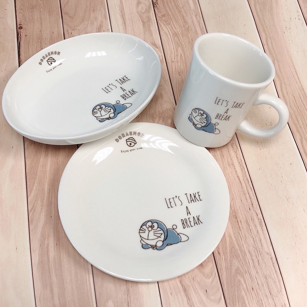 日本直送 D77 哆啦a夢 盤子圓盤 橢圓盤 馬克杯  I'm Doraemon日本製 陶瓷 餐具系列