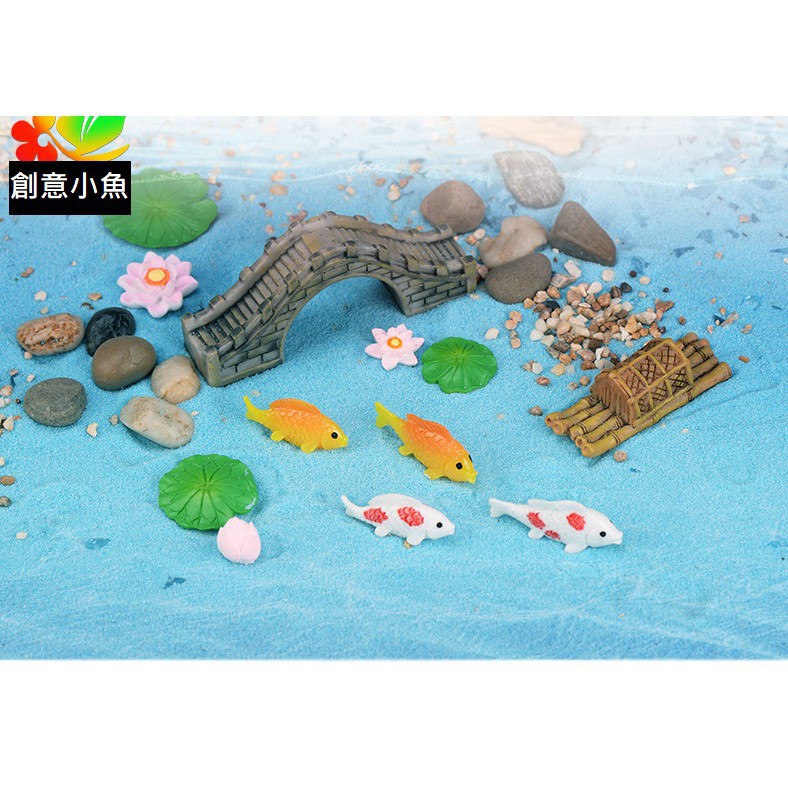 L-one 金魚 紅斑魚 DIY微景觀水族裝飾 魚缸水景擺件 創意小魚 拍攝道具擺飾 迷你場景佈置 療癒小物