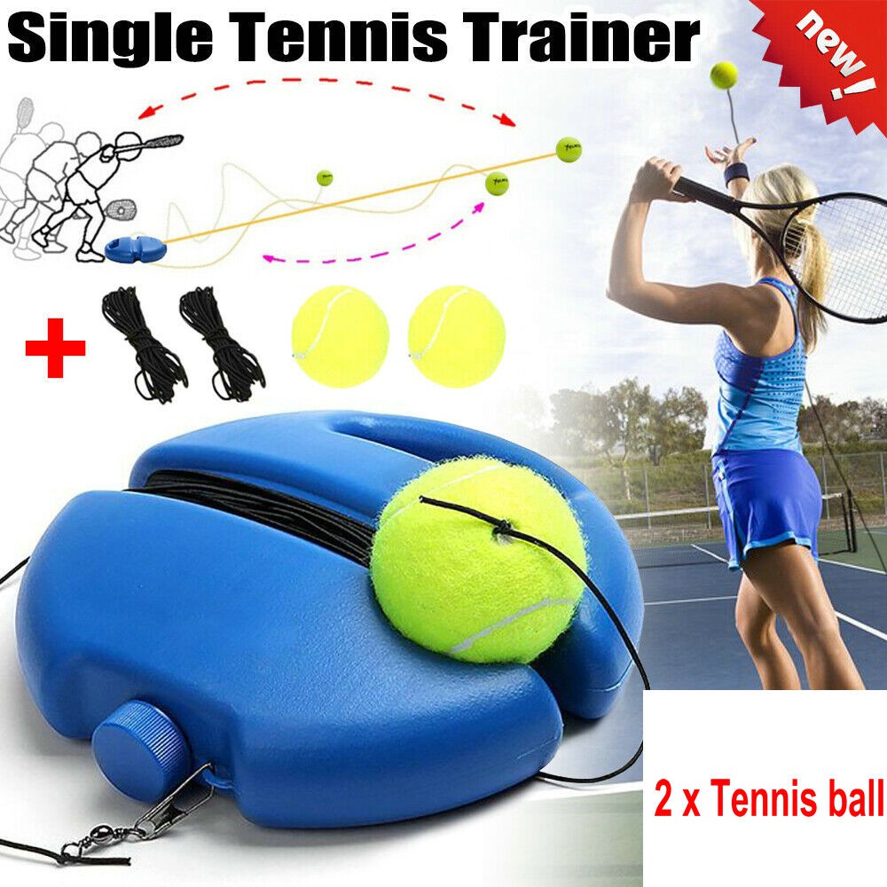 網球練習器網球自主訓練網球揮揮拍練習手提式户外網球初學者練習器單人網球訓練座網球練習組有線網球 蝦皮購物