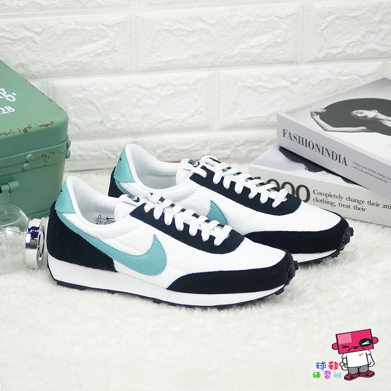 球鞋補習班 WMNS NIKE DAYBREAK 黑綠 蒂芬妮綠 女 馬卡龍 復古風 透氣 休閒鞋 CK2351-110