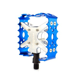 維格鋁合金熊爪自行車登山車藍色腳踏板 Wellgo XC-III 9/16" Old school BMX Pedal