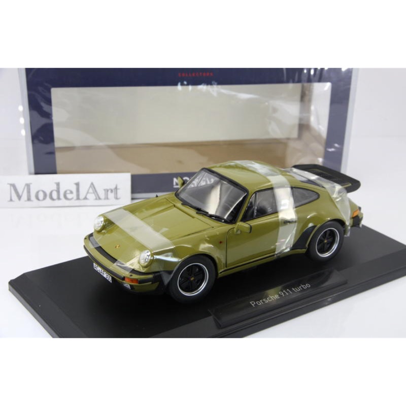1:18 Norev Porsche 911 Turbo 3.3 1977(930) 橄欖綠 合金全可開