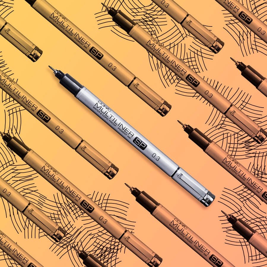 日本Copic Multiliner SP 耐水性 鋁管 黑色極細代針筆 可換筆芯(10種規格)