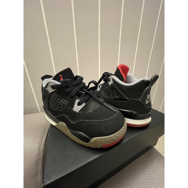 二手Air Jordan 4 bred Retro kid 小童鞋14cm Nike 籃球鞋Kobe