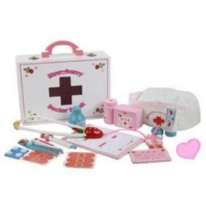 （現貨）日本 木製草莓醫藥箱 醫生護士玩具