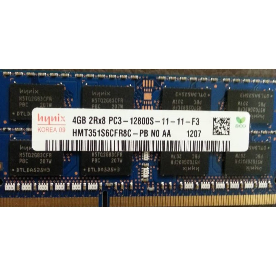 Hynix 4GB 2Rx8 PC3-12800S DDR3 Laptop/Notebook Memory