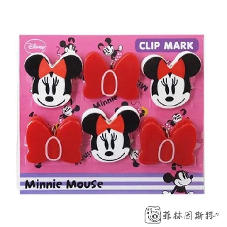 Disney 迪士尼 【 米妮 塑膠夾 6入 】日本進口 Minnie Mouse 造型夾 照片牆 菲林因斯特