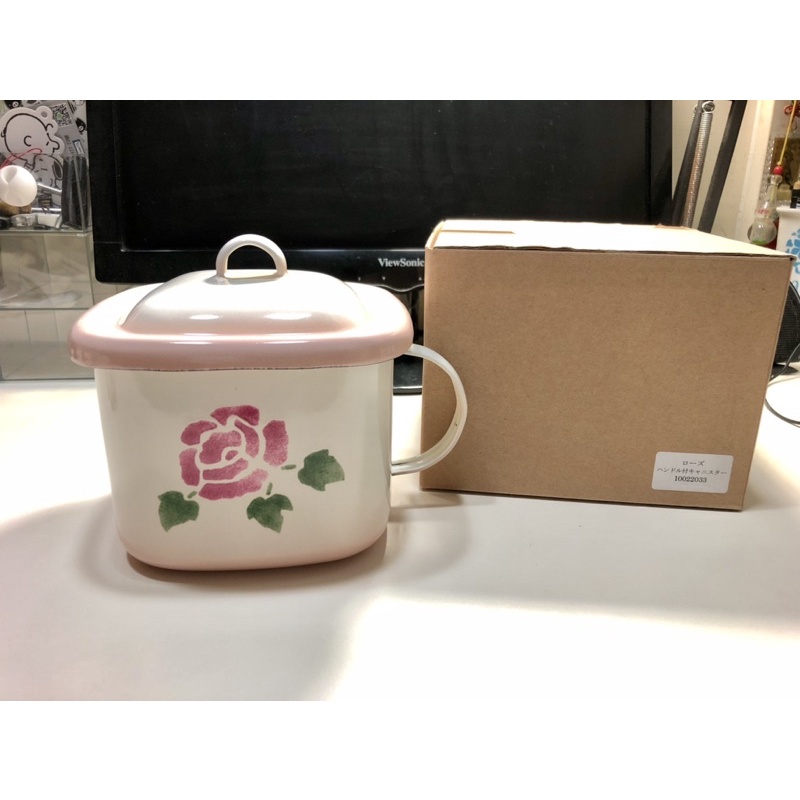 【many】 玫瑰花琺瑯 方型置物盒S🌹