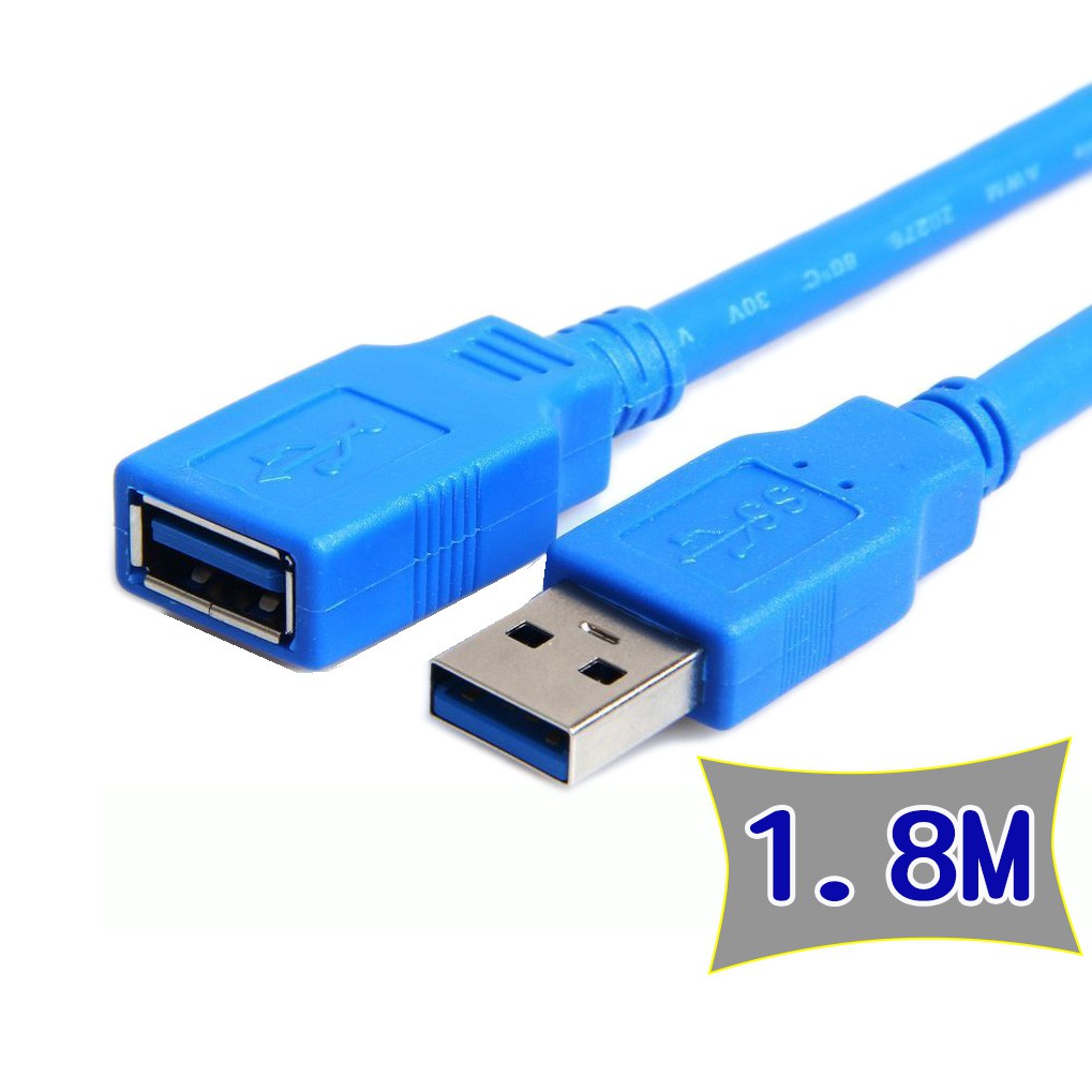 fujiei USB 3.0 A公-A母傳輸延長線 1.8M  USB3.0 延長線 1.8米 包覆式 USB A母