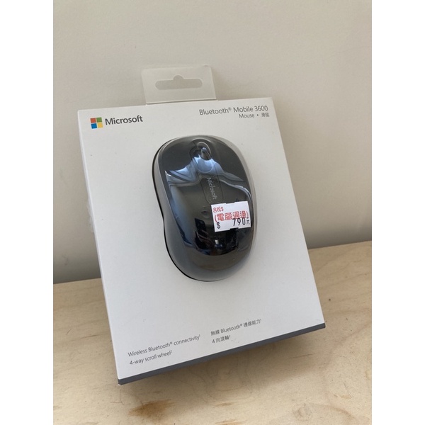 微軟 Microsoft 藍牙行動滑鼠3600(黑)