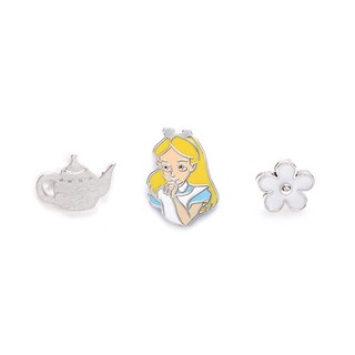 【迪士尼正版授權】微笑愛麗絲午茶聚會組合貼耳環