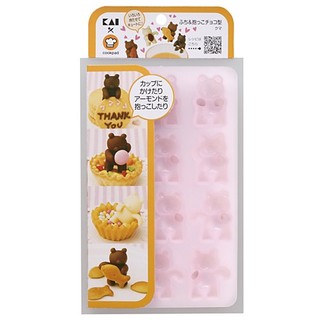 日本貝印cookpad泡湯小熊造型矽膠巧克力模 (12格) 翻糖矽膠模具 冰塊矽膠模 手工皂矽膠模 軟糖模 果凍模