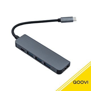 ZHQ-03 五合一 Type-C 轉接器-PD/HDMI/USB3.0*3