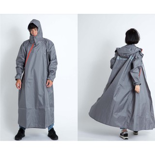 【奧德蒙 官方商品】去去雨水走斜開雙拉鍊專利連身式雨衣 巖灰 OUTPERFORM 臺中倉儲