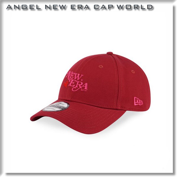 【ANGEL NEW ERA 】new era 愛心 酒紅 深紅 桃紅字  9FORTY  老帽 鴨舌帽 棒球帽