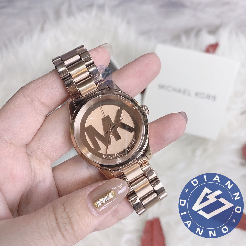 免運 帝安諾-實體店面 Michael Kors MK 經典 大LOGO 玫瑰金 女錶  時尚 腕錶 手錶 MK3334