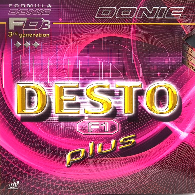 *桌球狂* Donic F1 Desto 升級版 Plus桌球膠皮(max/中硬/澀+黏)旋轉+速度 性能凌厲 正手專用