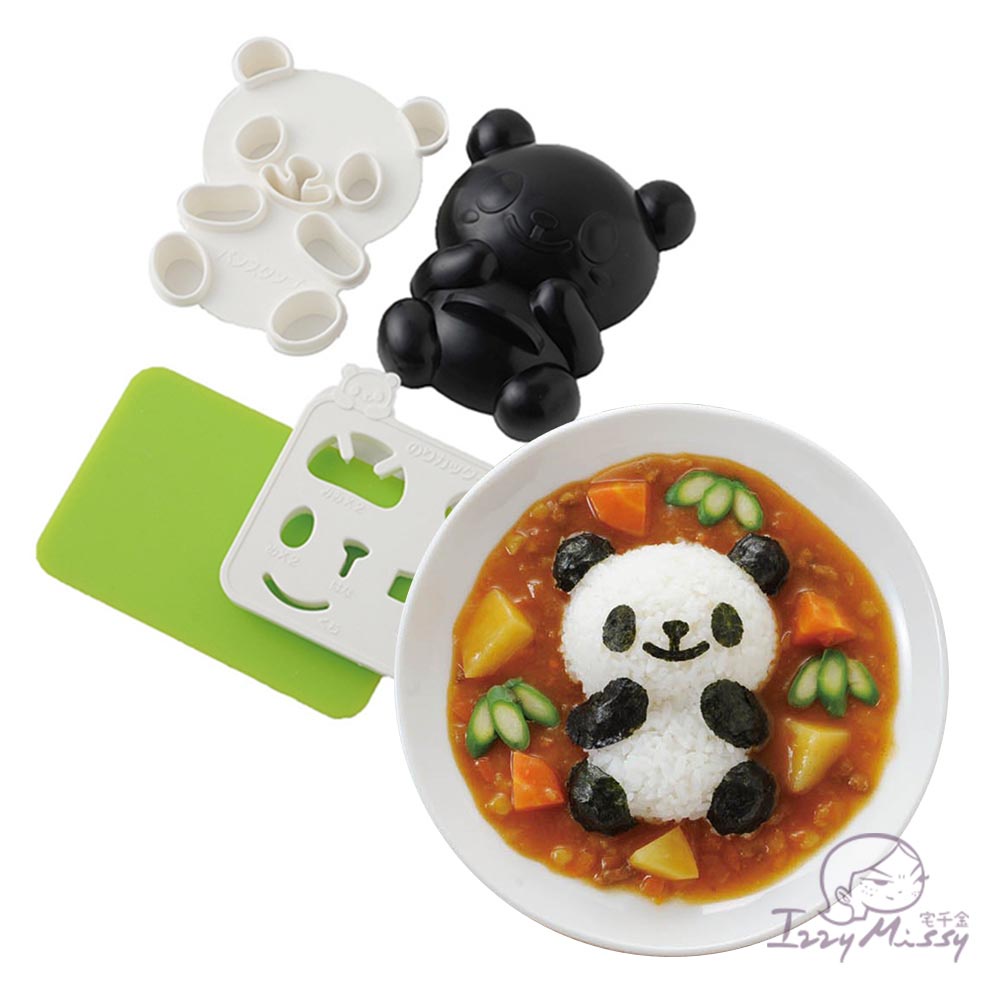 日本Arnest創意料理小物-微笑熊貓飯糰吐司兩用模型  廚房用具 親子DIY 便當小物 吐司模型 飯糰模型 料理小物