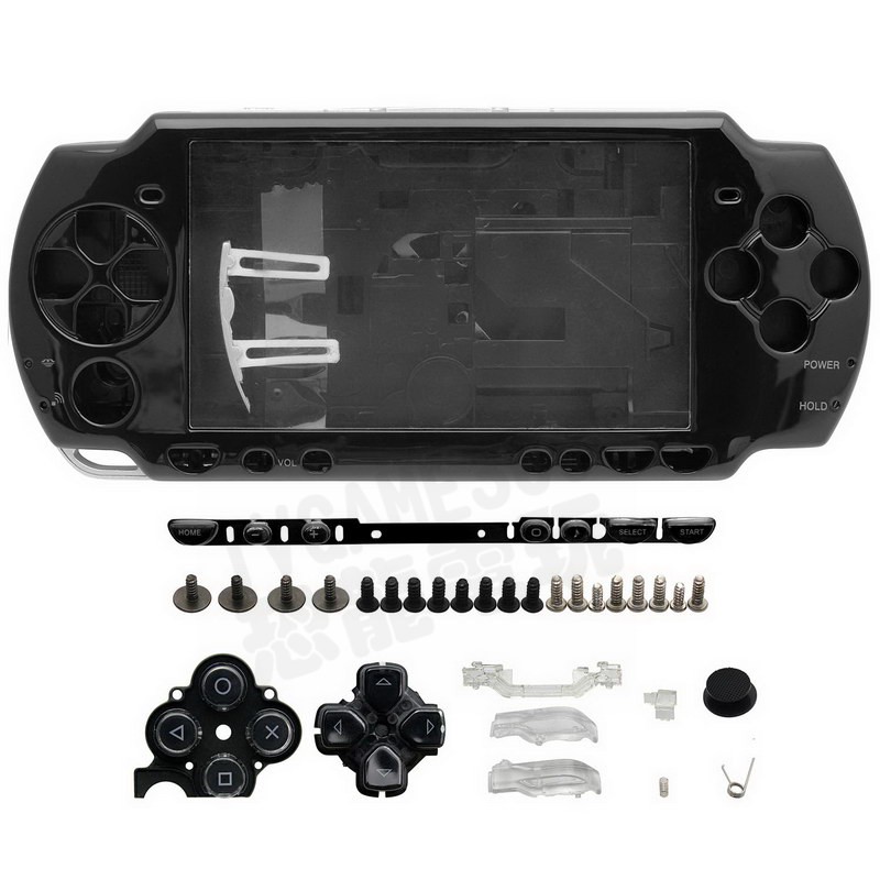 SONY PSP 2000 2007 副廠 全機外殼 機殼 專業維修 快速維修 鋼琴黑 黑色 含按鍵 不含螺絲 台中恐龍