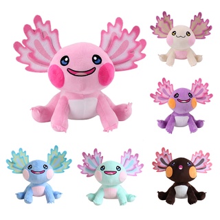 特惠促銷🚀🚀✨新品Axolotl Plush可愛卡通六色蠑螈公仔擺件毛絨玩具