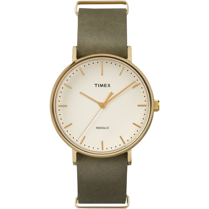 TIMEX 天美時 休閒簡約素面米白色錶盤皮帶錶 41mm 夜光面板 TXT2P98000 原廠公司貨