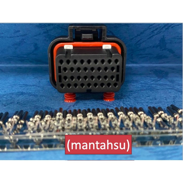 (mantahsu)34P 川崎 Zx10r 電腦接頭 或是 機車ECU 應用 A 款圓管型34孔非防水母頭+母端子~