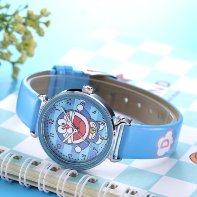 （$最流行$)小可愛卡通表多啦A夢兒童手錶機器貓叮噹貓石英手錶男孩女孩腕錶