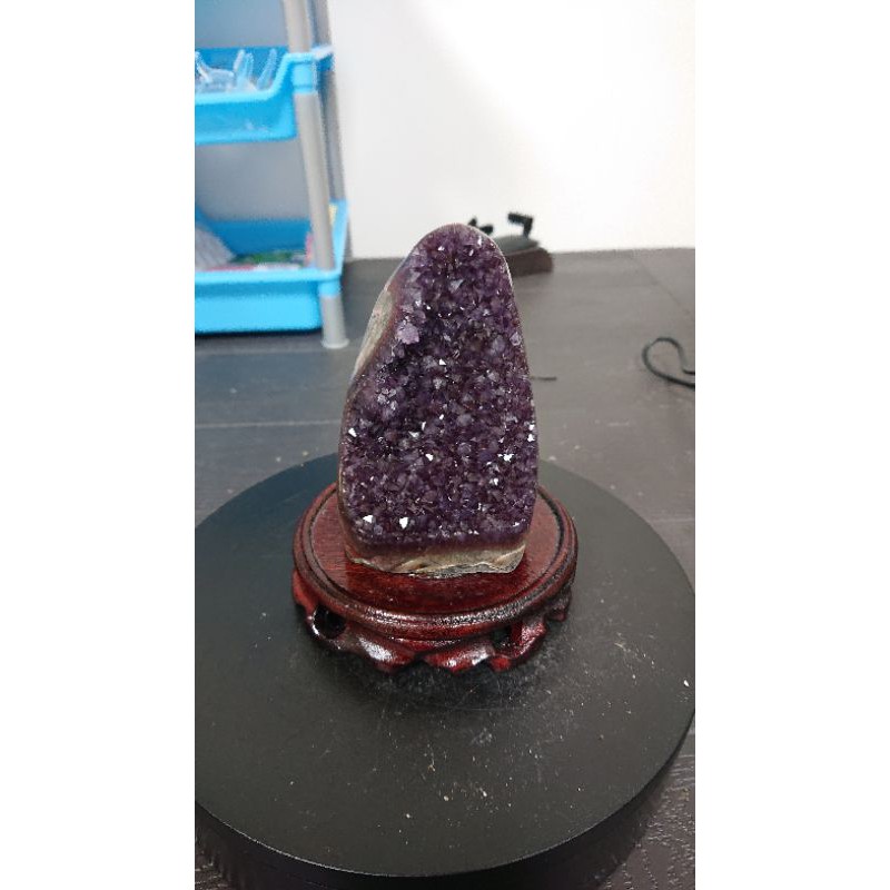 頂紫 ESP 紫晶鎮 523g 烏拉圭 7A 天然水晶 紫水晶 招財 擺件 擺飾 風水 晶鎮 晶片 晶簇 #綠54