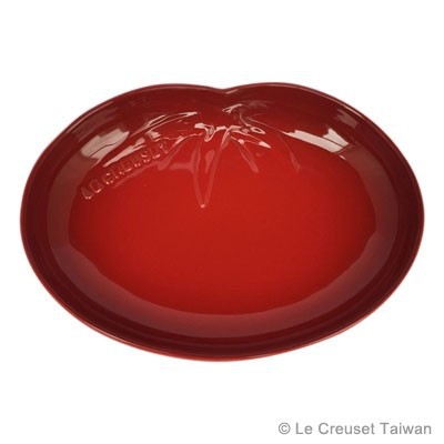 【珮珮雜貨舖】全新《LE CREUSET》田園蔬果系列 陶瓷番茄造型盤(中) 蕃茄盤 櫻桃紅