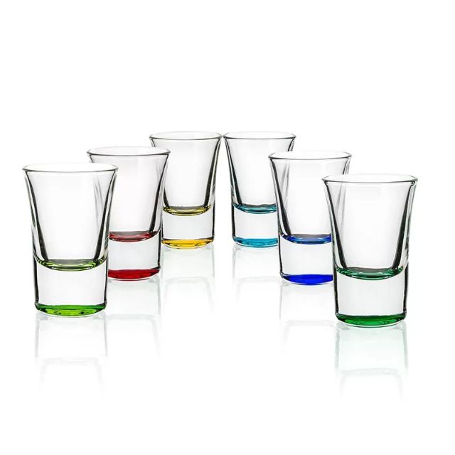彩色小酒杯 - 玻璃6支套裝