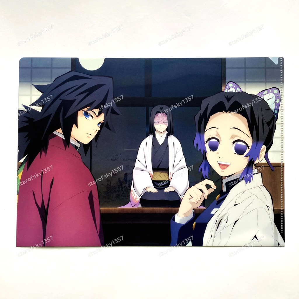 鬼滅之刃x Lawson 聯名a4 資料夾富岡義勇胡蝶忍產屋敷耀哉 蝦皮購物