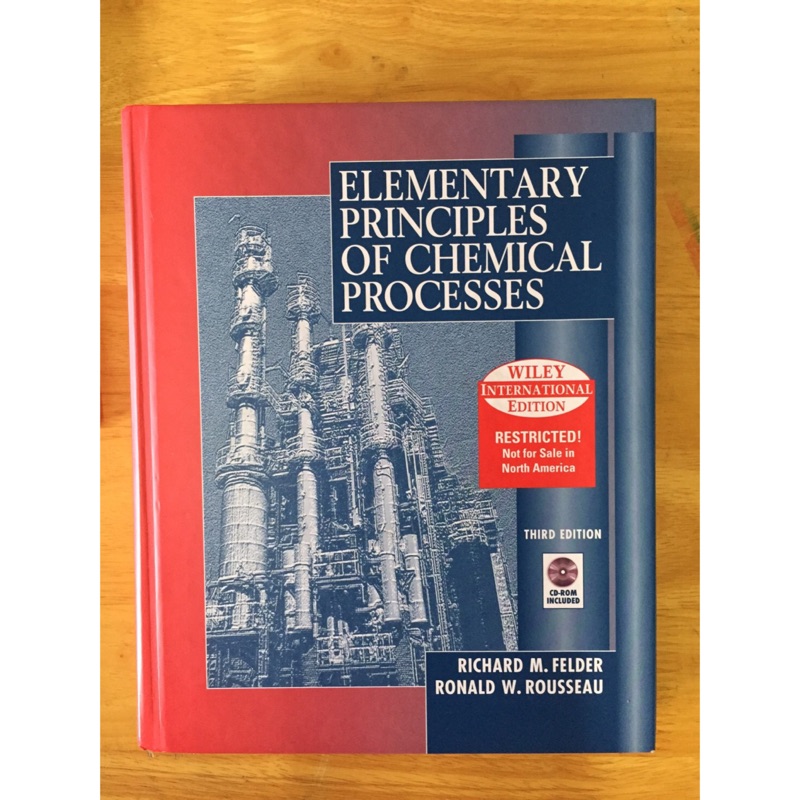 Elementary Principles of Chemical Process質能均衡課本