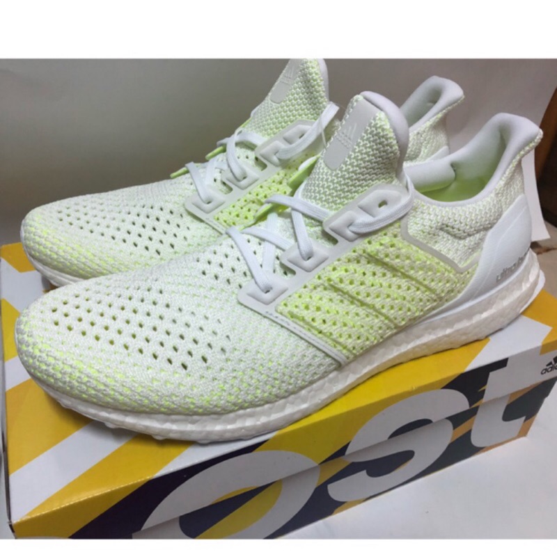 大腳 adidas Ultra Boost Clima 白黃 螢光 boost 襪套 舒適 US13 現貨 31cm