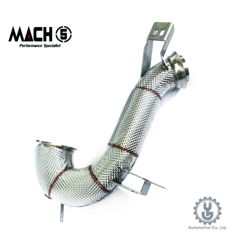 MACH5 高流量帶三元催化頭段 當派 排氣管 BENZ AMG W167 GLE53 底盤系統【YGAUTO】