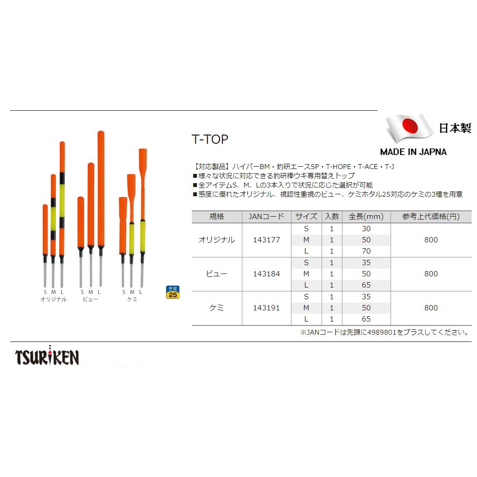 ☆~釣具達人~☆ T-TOP NT-TOP 日本製 釣研 TSURIKEN專用浮標尾 磯釣 海釣 船釣