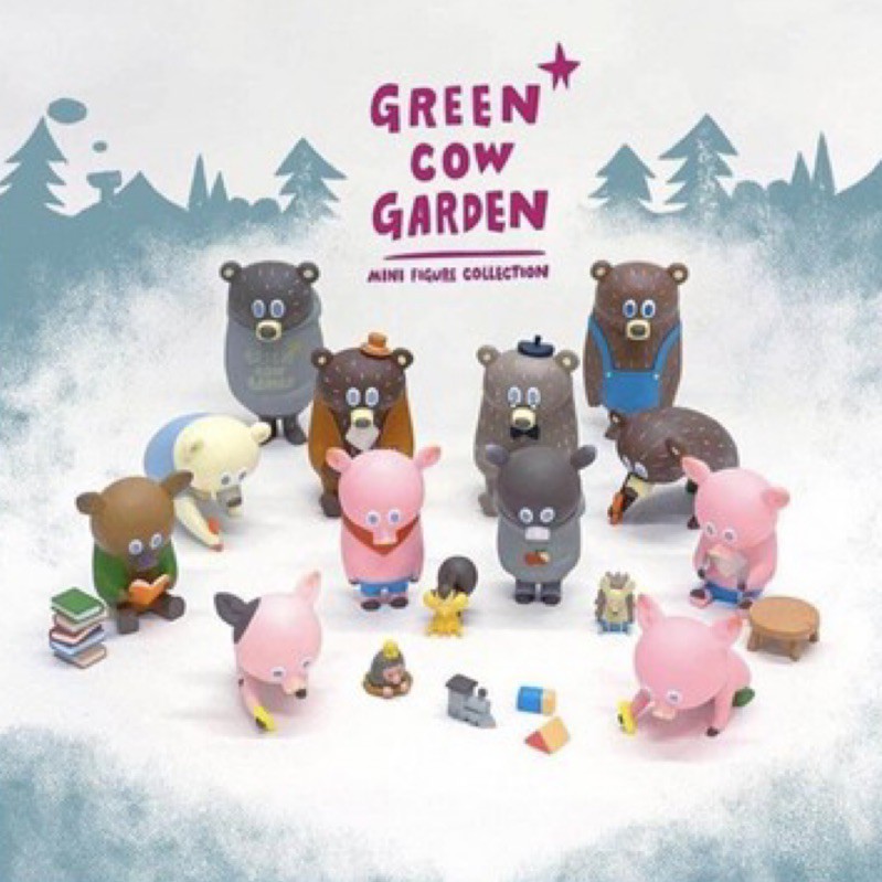 【 la玩具店】 Green cow garden 吊帶熊 盲盒 正版 BG熊 小川耕平