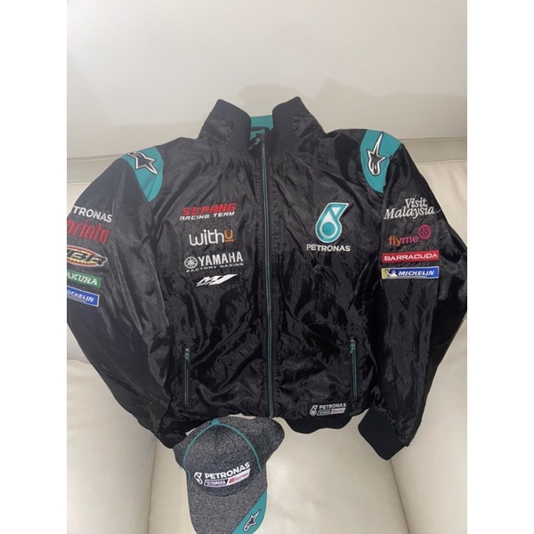 正版 9.5成新 L號 Petronas Yamaha Team  Jacket 防風 外套 國油 送全新帽