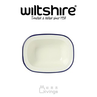 【Wiltshire】Enamel 200ml手工琺瑯方形烤盤 (藍)