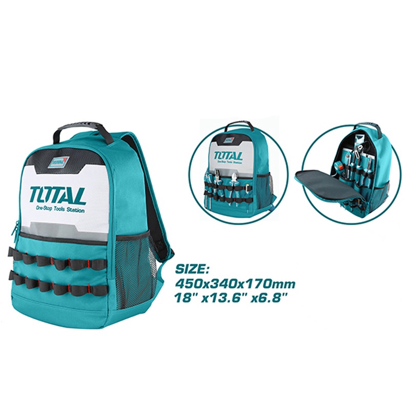 TOTAL 道達爾 專業氣墊工具後背包 (THBP0201) 工具袋 工具包 工具背包 可耐重!