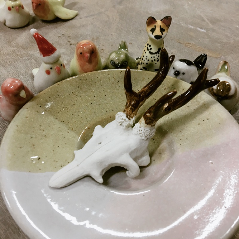 狍頭蓋骨 熊頭骨陶瓷飾品 蝦皮購物