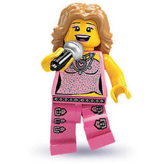【台中翔智積木】LEGO 樂高 8684 人偶包 第二代 11號 Pop Star 女歌手 麥克風