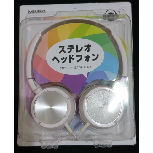 全新現貨 MINISO精緻頭戴式耳機 線長120cm 規格3.5mm耳機 白色 禮物 情人節 送禮