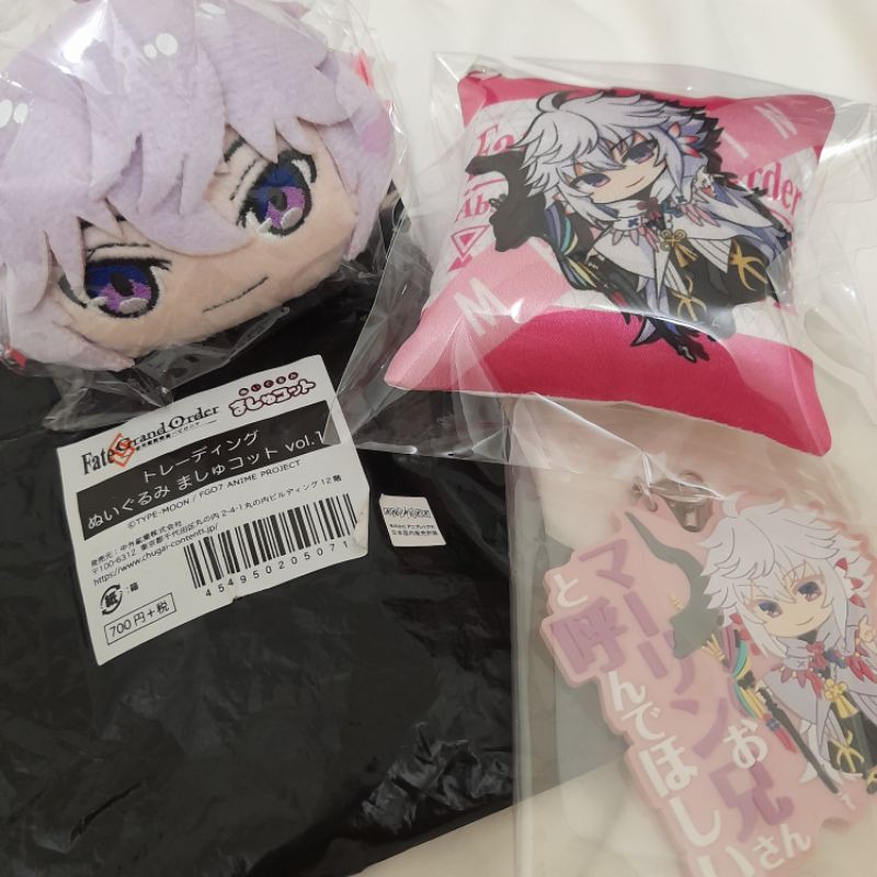 Fate Fgo梅林饅頭娃名言軟膠吊飾娃娃梅林小抱枕 蝦皮購物