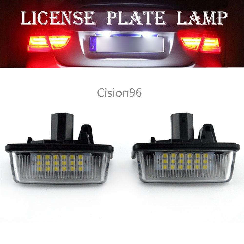 2 件裝汽車 Led 大燈牌照燈適用於豐田卡羅拉 E11 Crown S180 Starlet Ep91 Vios Pr